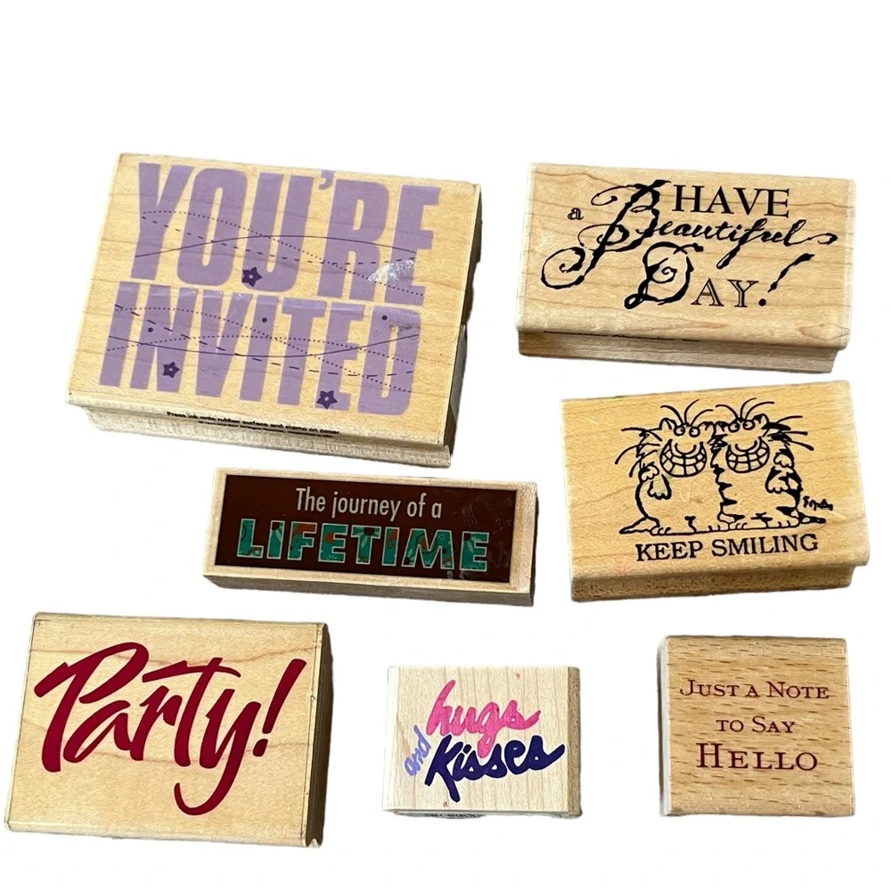 Lot of 12 Holiday celebrations rubber stamps. Most of the stamps are brand new